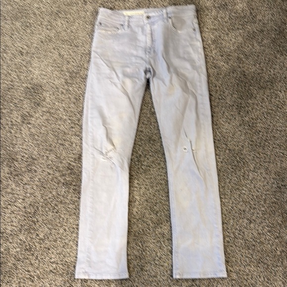 Pilcro and the Letterpress Denim - Pilcro & the letterpress slim straight distressed jeans 27